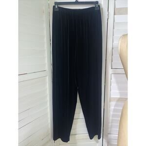 VTG Caribou Velvet Pull-On Pants Straight Leg Holiday Elastic Waist Sz Small